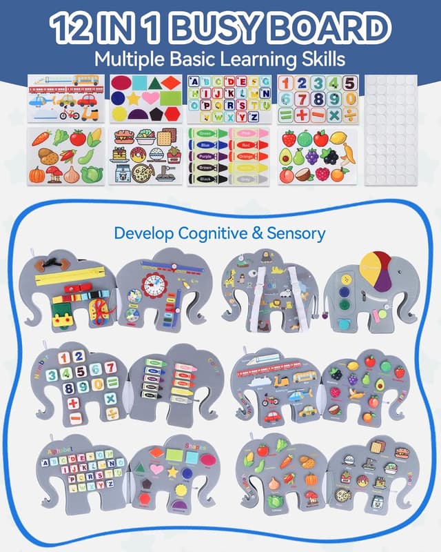 Thumbnail 1 de Heypappy Busy Board 12 en 1 libro sensorial