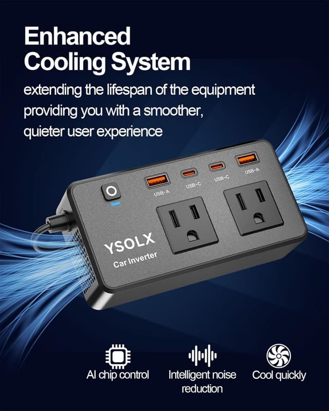 Detalle 2 de YSOLX 300W Car Power Inverter