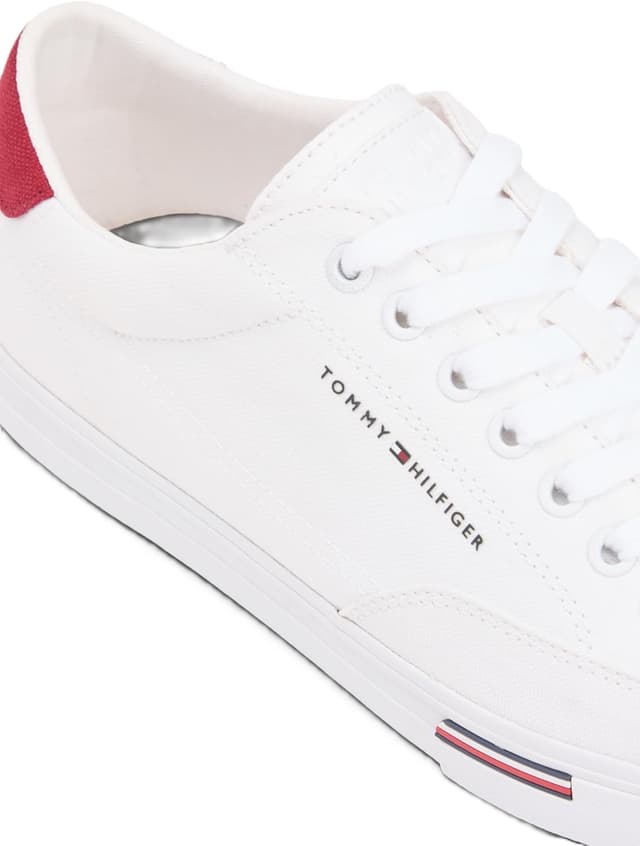 Detalle de Tommy Hilfiger Vulc Core RWB Long Lace in tela (FM0FM05813) – scarpa casual bassa da uomo