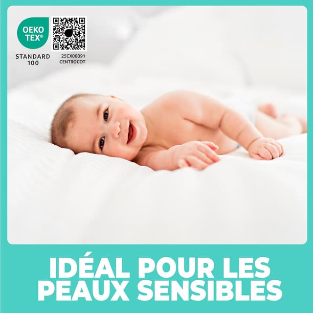 Detalle 2 de Protège-matelas imperméable 150x200 cm, lot de 2 alèses avec dos respirant (coton & microfibre)