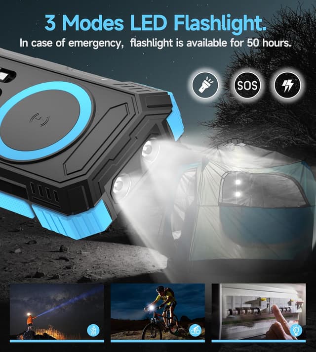 Thumbnail 5 de 56800mAh Batterie Externe Power Bank solaire 30W