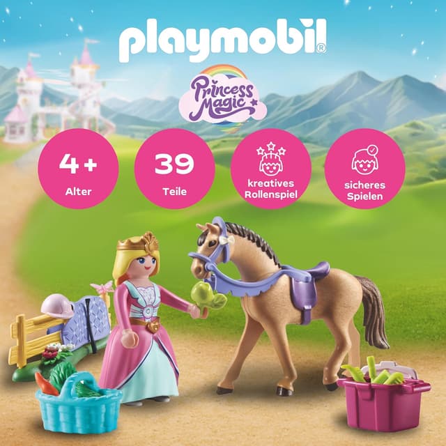 Thumbnail 1 de PLAYMOBIL Princess Magic Prinzessin mit Pferd Spielzeug für Kinder ab 4 Jahren