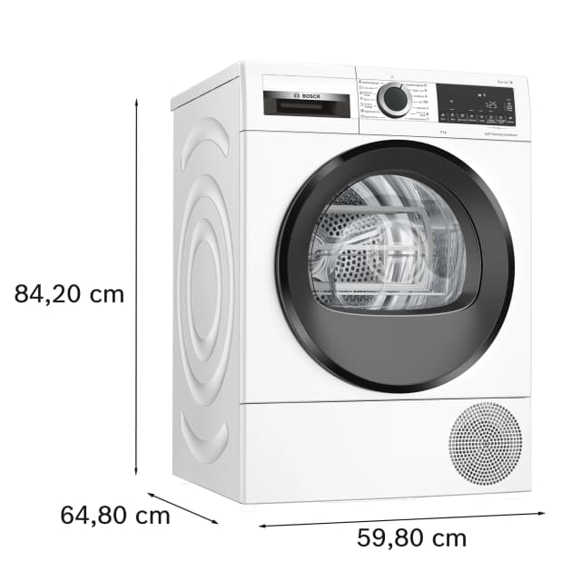 Detalle 2 de Bosch WQG245D0ES secadora bomba de calor 9 kg