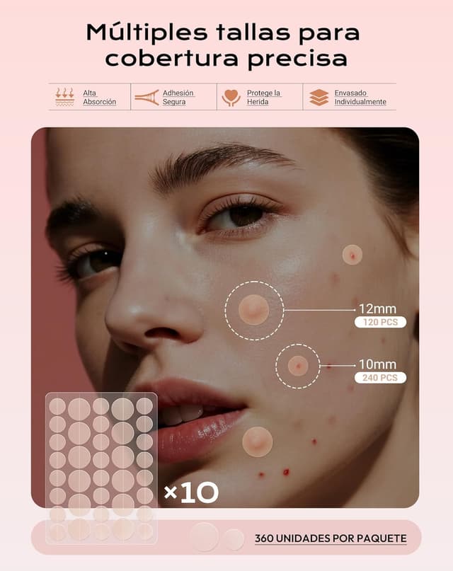 Detalle 2 de Parches Granos Invisibles 360 unidades
