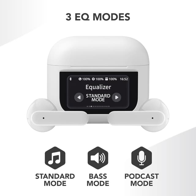 Detalle de Music Sound Groove : écouteurs Bluetooth avec écran tactile, 3 modes EQ et jusqu’à 21 h d’autonomie