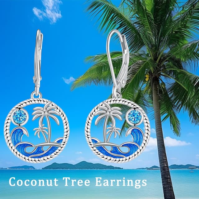 Detalle de Micory Femme – Boucles d’oreilles pendantes en Argent Sterling 925 avec oxyde de zirconium