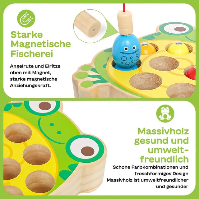 Thumbnail 4 de YIQOGAME Montessori Holz Angelspielzeug Ab 3 Jahre