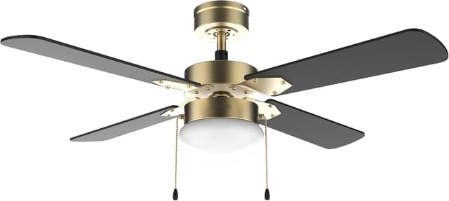 Detalle de Cecotec EnergySilence Aero 450 GoldBlack ventilatore da soffitto con luce da 50 W e 106 cm