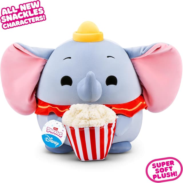 Detalle de Disney Snackles 14-inch Plush Dumbo & Popcorn by ZURU