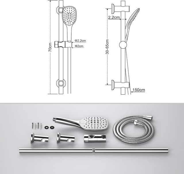 Thumbnail 6 de JOHO HB1210CP Colonna doccia 70 cm