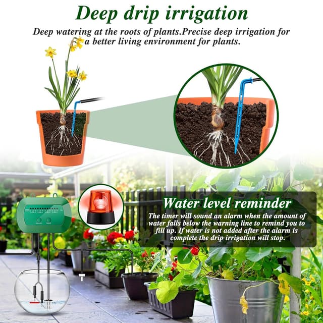 Detalle de AnseTo Solar Irrigation System 2W drip kit