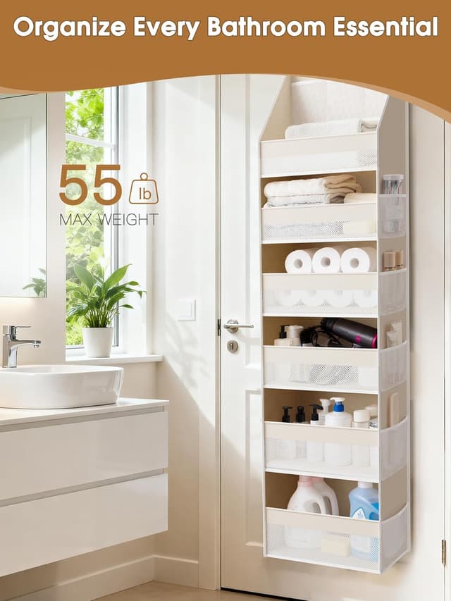 Thumbnail 5 de Criusia Over the Door Organizer 6-Shelf