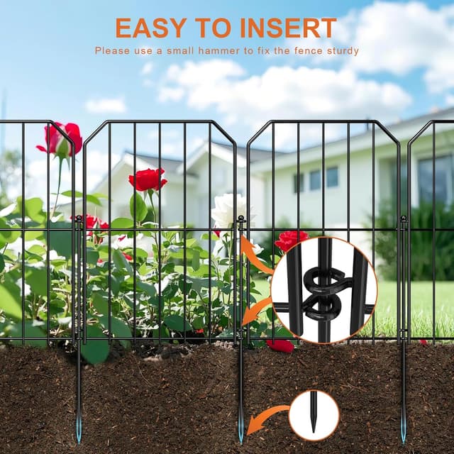 Detalle de Yeabett Gartenzaun 25 Stück 31×41 cm