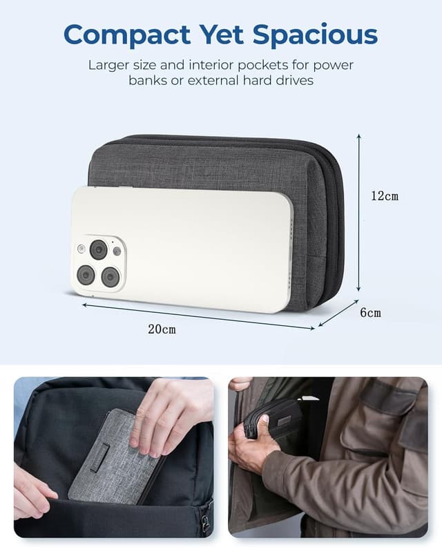 Detalle 1 de bagsmart tech organiser travel case 20 x 12 cm