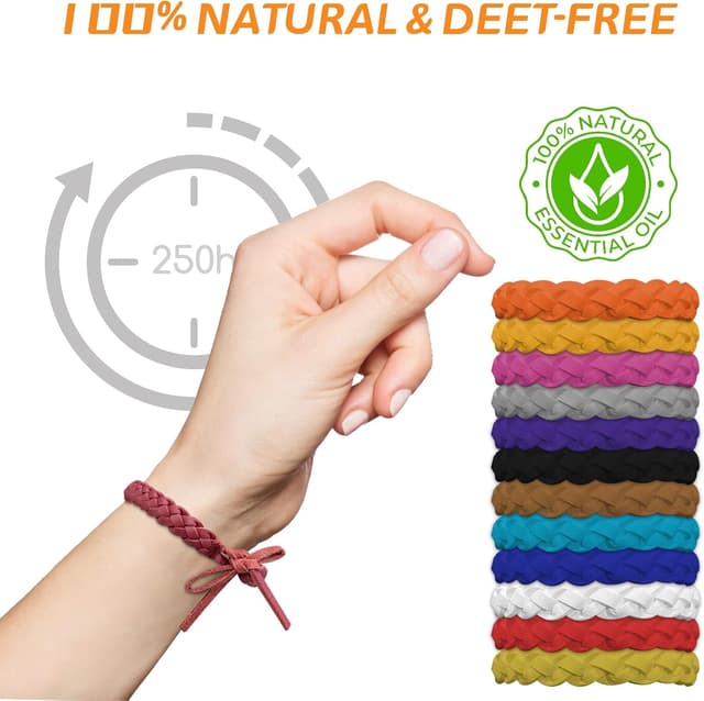 Detalle de Mosquito Repellent Bracelet 12PCS 300 Hours