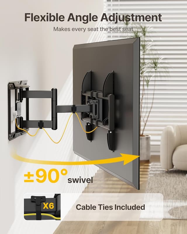 Detalle de monTEK Full Motion TV Wall Bracket for 37–84 inch TVs up to 50kg (VESA up to 600x400) with tool-free tilt