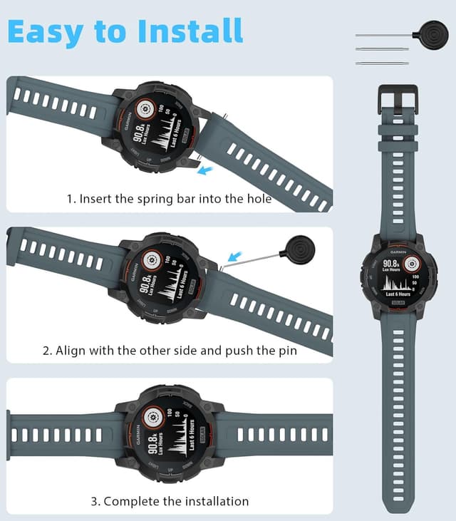 Detalle de MoKo Instinct 3 rubber sport strap 45mm