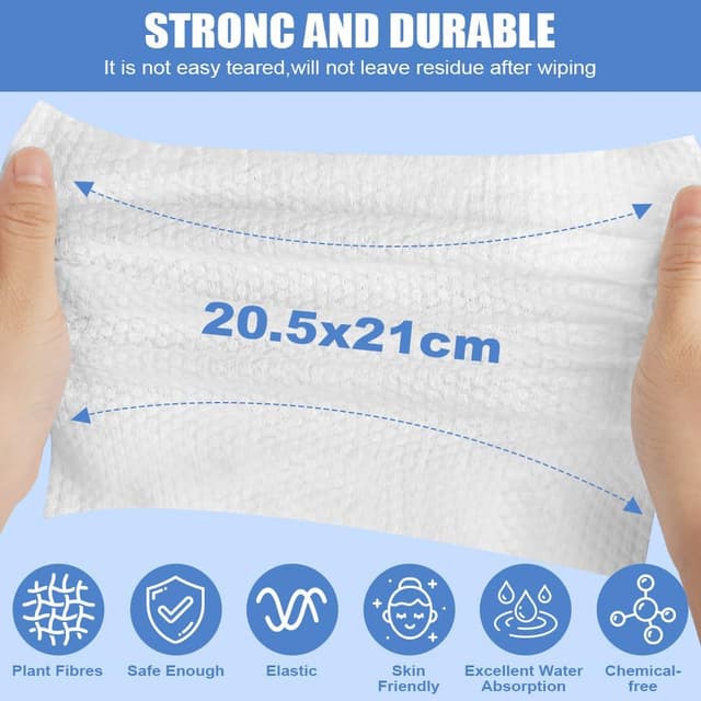 Detalle de LOPHE asciugamani usa e getta per il viso (25 pezzi), morbidissimi e doppi per struccarsi e pulire