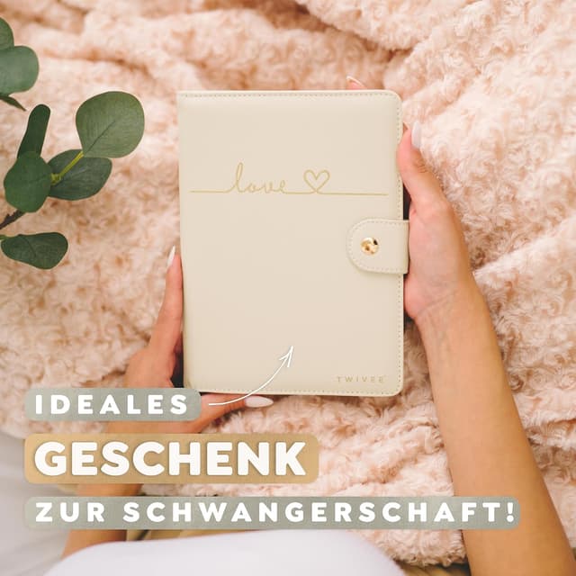 Thumbnail 6 de TWIVEE Mutterpasshülle „Love“ – Organizer mit Magnetverschluss, 8 Fächern und Notizblock