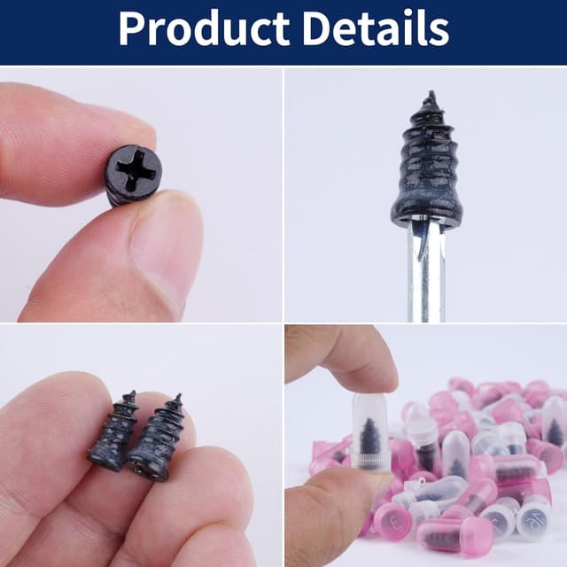 Detalle de Opvixi Screw in Tire Plugs (70-Piece) for Car, Motorcycle, Truck & Tractor Tire Repairs