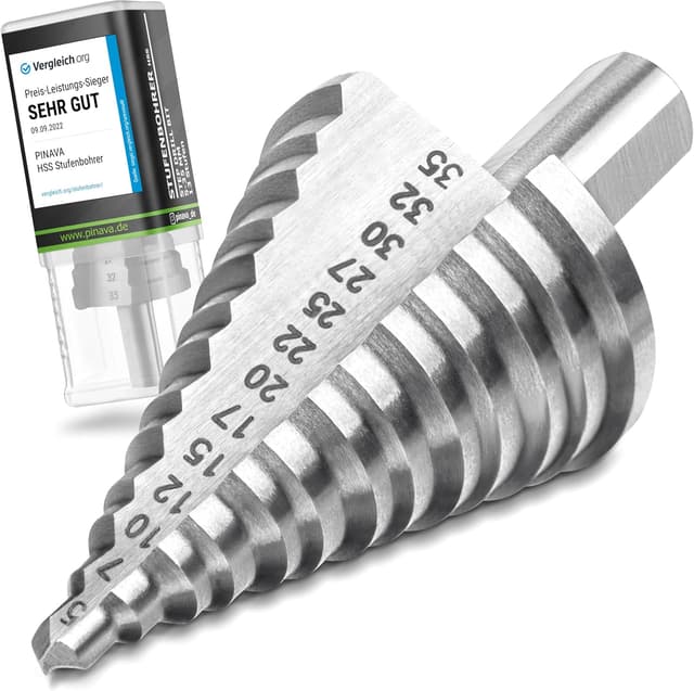 Detalle de Pinava HSS Stufenbohrer 13 Stufen Konusbohrer 5-35 mm