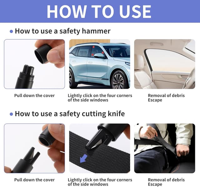 Thumbnail 5 de Gurtschneider Notfallhammer 2er Set TÜV