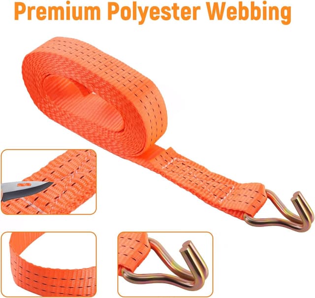 Thumbnail 2 de 4 Stück Spanngurte 2000 kg 3 m EN 12195-2