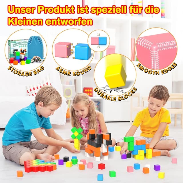 Thumbnail 1 de Apluses 54-teilige Magnetbausteine für Kinder 🧩