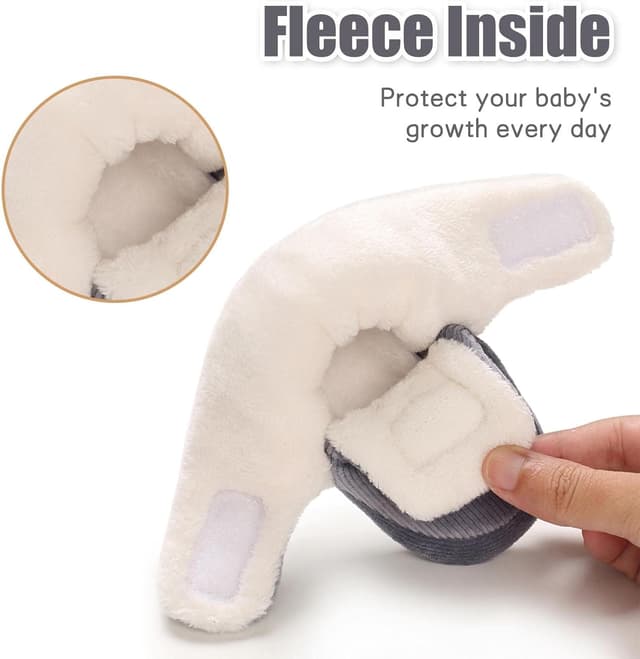 Detalle de Outfit Spring Baby Winter Warm Fleece Bootie (Newborn) – Non-Slip Soft Sole Prewalker Shoes