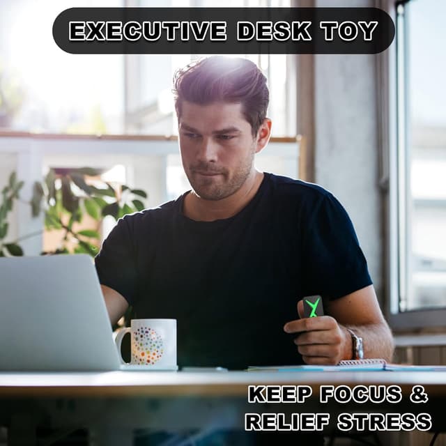 Detalle de HIDEDC Breakthrough Fidget Slider (Trackless EDC) in Black/GLoW