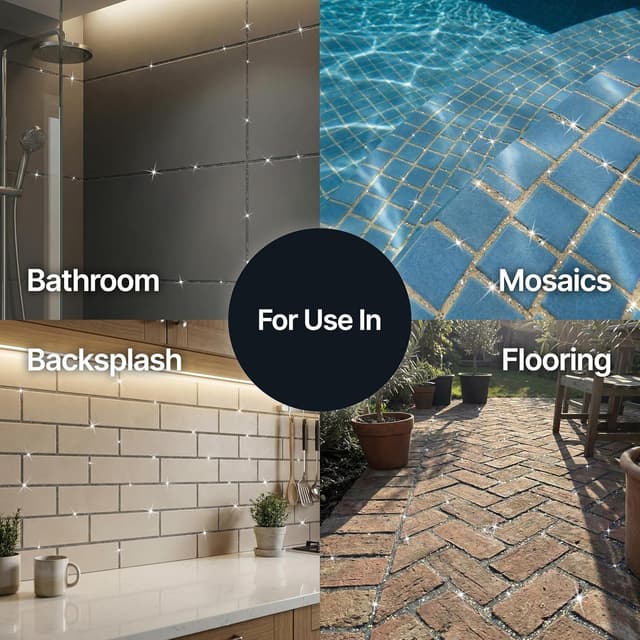 Detalle 2 de Hemway Champagne Gold Glitter Grout Additive (100g) for Sparkly Tile Grout Lines