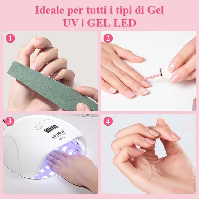 Detalle de NAILGIRLS Lampada UV unghie 220W portatile