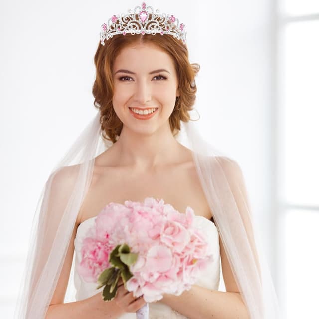 Detalle 2 de Silver Rhinestone Princess Crown Headband