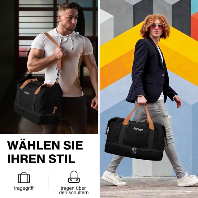 Thumbnail 6 de Vllcsla Sporttasche 32,2 L Groß Schwarz