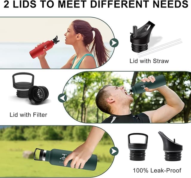 Detalle 2 de Botella Acero Inoxidable 750 ml, termo doble aislamiento 🥤