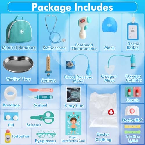 Thumbnail 6 de Lehoo Castle Maletín Médico para juego de rol (Doctoras y Doctores) con 36 piezas, niños desde 3 años