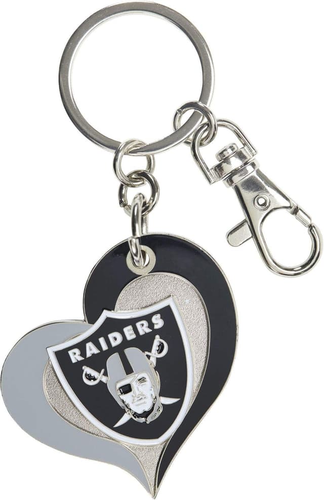 Detalle 2 de Aminco NFL Swirl Heart Keychain (Unisex) with Lobster Claw Closure