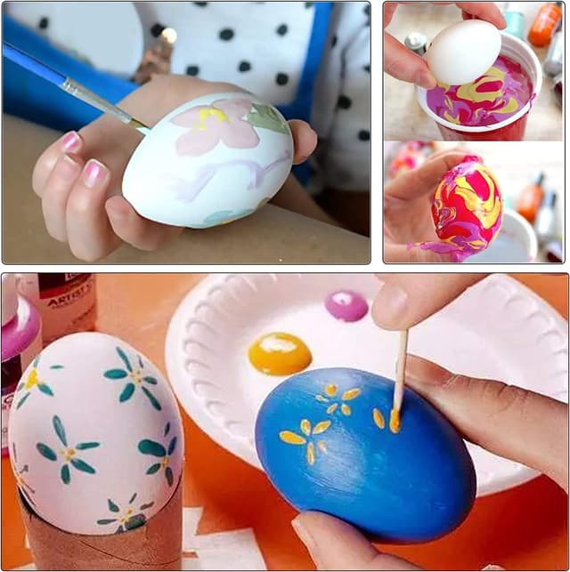 Detalle 2 de IDEALHOUSE 130pcs Easter Eggs Decoration Foam Stickers Set (paintable hanging eggs)