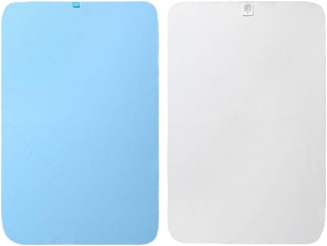 Detalle de Beedsooth set di 2 traverse impermeabili ad alta assorbenza 70x90 cm, blu