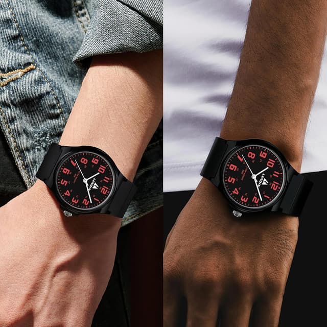 Thumbnail 6 de LN LENQIN men’s analog quartz wrist watch with 20mm silicone strap (30M waterproof)