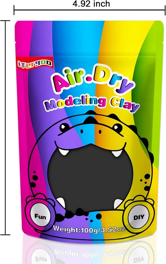Thumbnail 6 de Air dry modelling clay 100 g Black