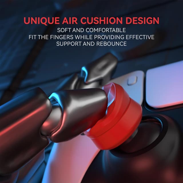 Detalle de PlayVital 3 Height Hurricane thumb grips for PS5 / Xbox Controllers / Switch Pro (Passion Red)