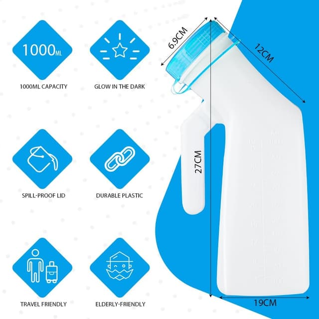 Detalle 2 de ACWOO Urinatoio da Uomo 1000 ML 🚽