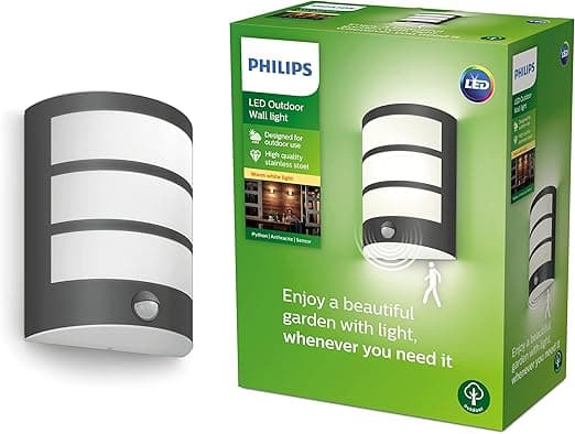 Imagen de Philips Python - Aplique mural LED exterior con sensor 🌟 en OfertitasTOP