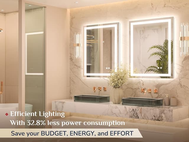 Detalle de Keonjinn LED Bathroom Mirror 24x32