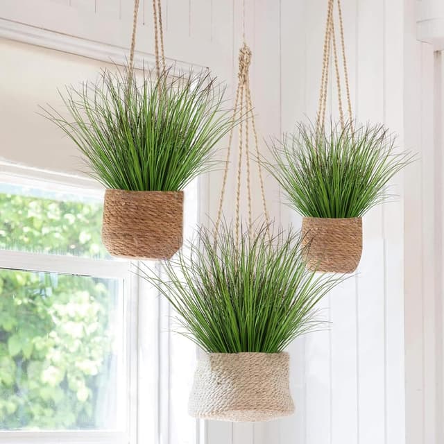 Detalle de DEMIUKO 10 Bündel Kunstpflanzen 50 cm Grün