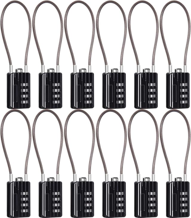 Imagen de SEPOX 12Pcs 4-Digit Padlock 18cm Cable en OfertitasTOP