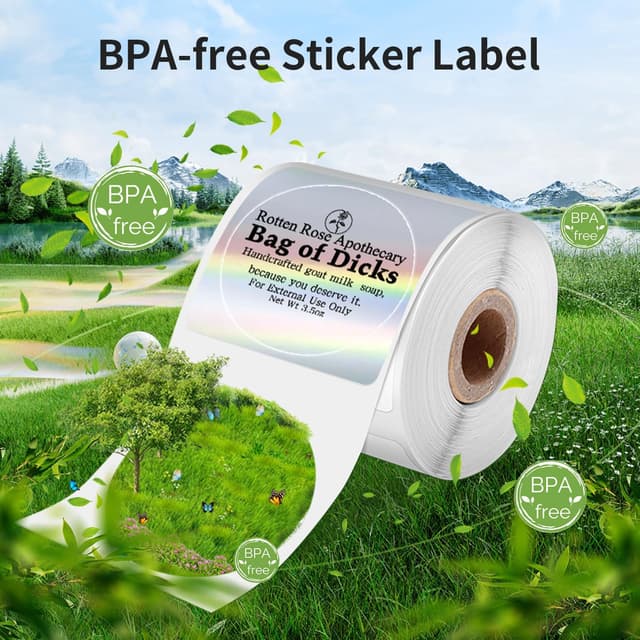 Detalle de Etichette rotonde laser a colori Phomemo M110, 50x50 mm: 140 etichette per rotolo