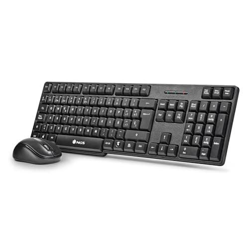 Detalle de NGS Euphoria kit inalámbrico 2.4 GHz QWERTY español (ratón + teclado) negro