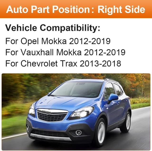 Detalle de SENZEAL beheizbares Spiegelglas Beifahrerseite rechts für Opel Mokka (2012–2019) inkl. Trägerplatte